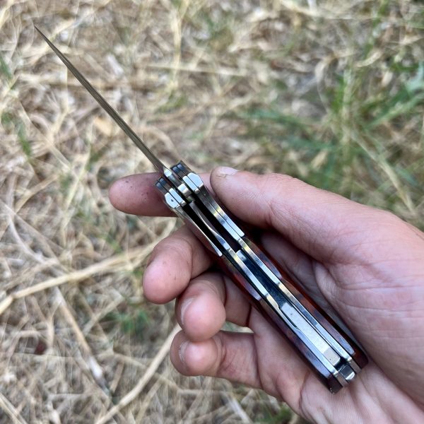Petit couteau pliant damas bois de serpent / amourette #316 – Image 6