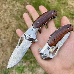 Petit couteau pliant damas bois de serpent / amourette #316