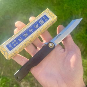 Petit couteau pliant traditionnel japonais HIGONOKAMI noir #320