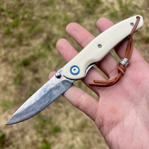 Petit couteau pliant acier damas #327